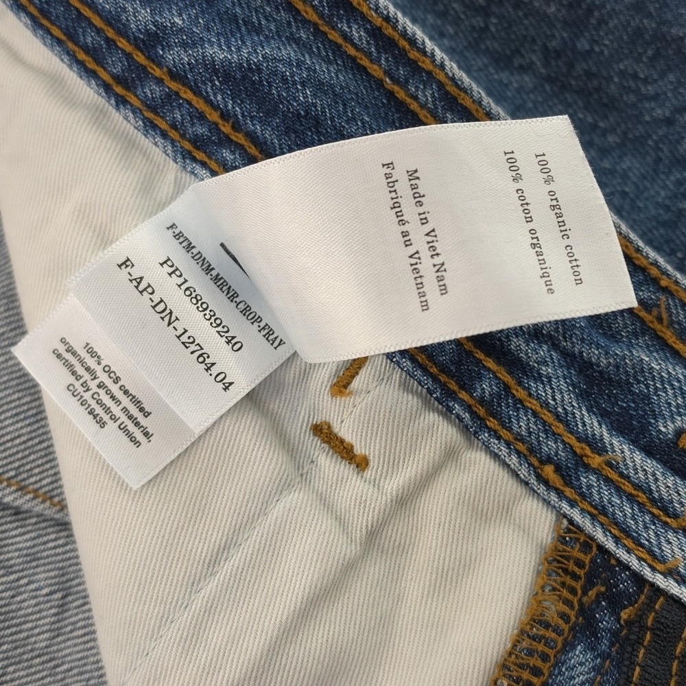 Everlane The Mariner Jean Med Blue Wash Denim Jeans Size 31R Cropped High Rise - Picture 9 of 16